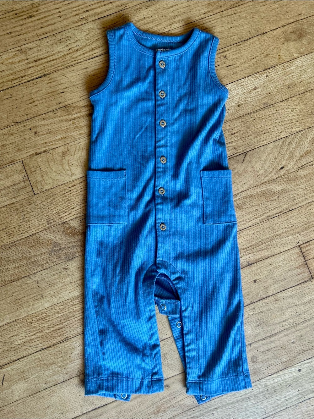 Carter's Blue Ribbed Jumpsuit/Romper - Picture 2 of 10